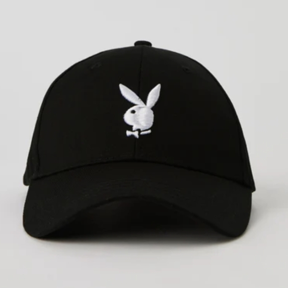 Playboy Black Cap with White Playboy Bunny Logo Unisex OS New With Tags - Picture 11 of 12